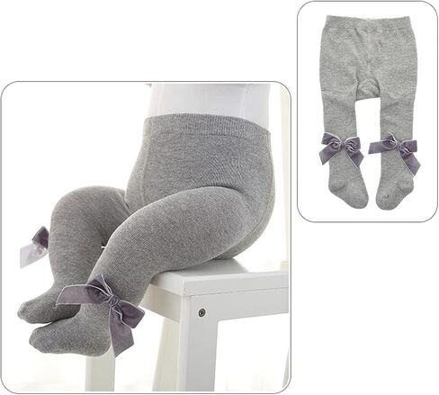 MBMSHEGH Newborn Baby Girls Cotton Tights Princess Bowknet Pantyhose Baby Spring Autumn Stocking Trousers 0-3Y in Saudi Arabia