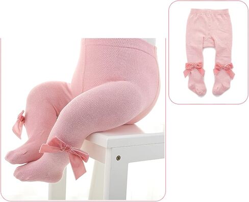 MBMSHEGH Newborn Baby Girls Cotton Tights Princess Bowknet Pantyhose Baby Spring Autumn Stocking Trousers 0-3Y in Saudi Arabia