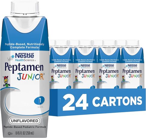 Peptamen Junior Peptide-Based Complete Nutrition, Unflavored, 8.5 Oz Box (24 Pack), 8.45 Fl Oz (Pack of 24) in Saudi Arabia