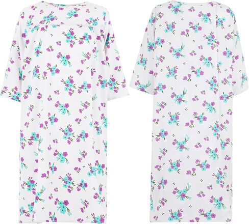 Personal Touch Women's Adaptive Flannel Backwrap Gown in Kuwait
