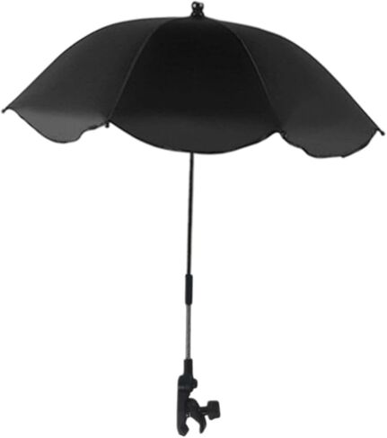 Beach Chair Umbrella Stroller Umbrella with Clip Multipurpose 360°Adjustable Tear Resistant Waterproof for Vocation Camping in Kuwait