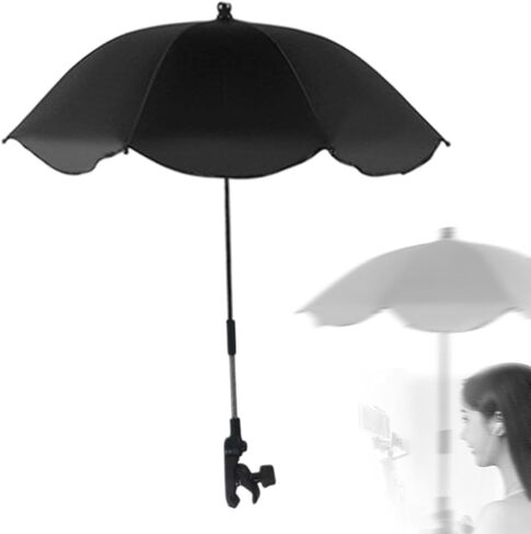 Beach Chair Umbrella Stroller Umbrella with Clip Multipurpose 360°Adjustable Tear Resistant Waterproof for Vocation Camping in Kuwait