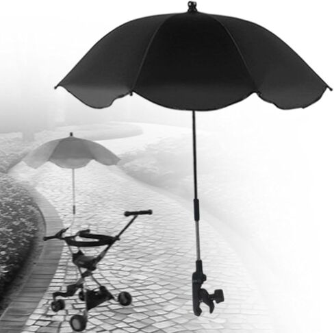 Beach Chair Umbrella Stroller Umbrella with Clip Multipurpose 360°Adjustable Tear Resistant Waterproof for Vocation Camping in Kuwait