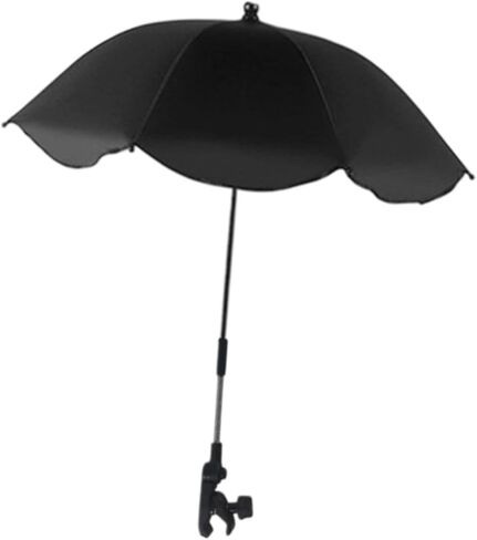 Beach Chair Umbrella Stroller Umbrella with Clip Multipurpose 360°Adjustable Tear Resistant Waterproof for Vocation Camping in Kuwait
