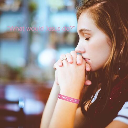 8 Pcs W.W.J.D.Bracelets Religious Christian WWJD Bracelet What Would Jesus Do Bracelets Webbing Bracelets for Fundraisers in Saudi Arabia