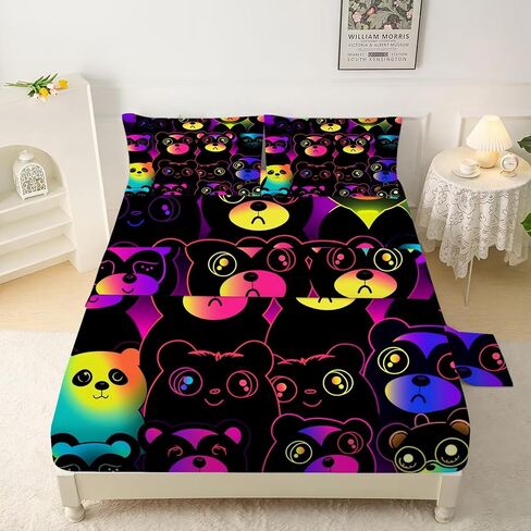 Kids Butterfly Sheets Set Queen for Girls Boys Room Decor Cute Microfiber Bed Sheets for Boys Girls Kids and Toddler, Bed in a Bag Packaged with 1 Fitted Sheet 1 Flat Sheet 2 Pillowcases in Saudi Arabia