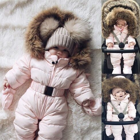 Winter Down Coats for Kids Baby Boys Girls Toddler Baby Puffer Snow Coats Jacket Hoods Infant Baby Winter Jacket in Saudi Arabia