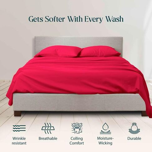 Crib Size 600 Thread Count 100% Pima Cotton 4-Piece Sheet Set, Sateen Weave, with 14-16 Inch Deep Pocket Snug Fit (Burgundy Solid) in Saudi Arabia