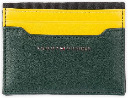 Tommy Hilfiger Men's RFID Slim Magnetic Front Pocket Wallet, Black in Saudi Arabia