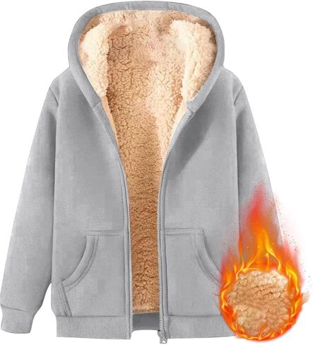 Hoodies For Children Winter Fleece Sweatshirt Full Zip Up Thick Lined Hooded Jacket Clothes for Girl 4t in Saudi Arabia
