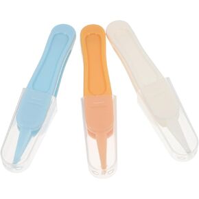 3pcs Nose Cleaning Tweezers Clips for Boy Girl Safe Ear and Navel Cleaning Forceps Durable Material Easy to Use with Grooved Grip for Boys