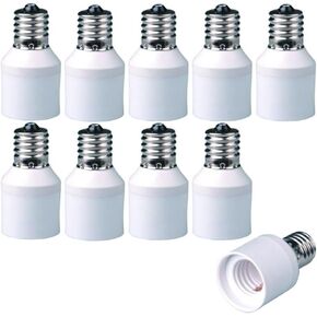 E-Simpo E17 to E17 Lamp Socket Adapter, Intermediate Lamp Socket E17 to E17 Extender, E17 Bulb Base Converter LED Light Holder (10pcs E17 to E17 Extender)