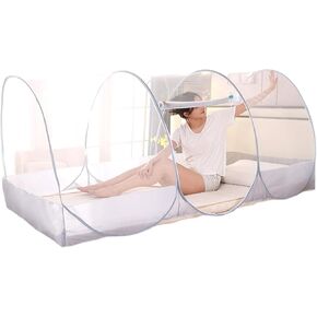 Mosquito Net for Bed 75x35x35in PopUp Foldable Breathable Mosquito Net Tent with Zipper Door Full Body Polyester Mesh Tent
