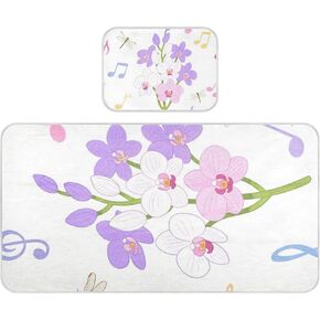 Lovely Flowers and Dragonfly Note Colorful Cooling Baby Toddler Mattress 28" x 52" Ultra Soft Mattress Pads for Kids, Adult