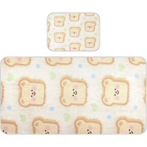 Cartoon and Cute Brown Toast Dog Cooling Baby Mattress Pads 28" x 52" Reusable Crib Padding for Baby&Toddler