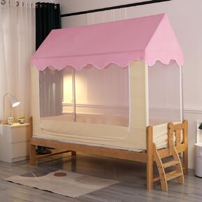 Mengersi Baby Crib Tent,Baby Crib Safety Net to Keep Baby in,House Bed Canopy with Bed Frame,Toddler Crib Net - Mosquito Net (Crib Tent, Pink)