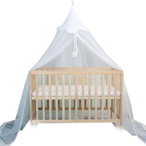 Mosquito Net,Crib Canopy with Dome,Hanging Crib Net,Breathable Fine Mesh Crib Tent for Infant Toddler Kids Bed (Without Stand)