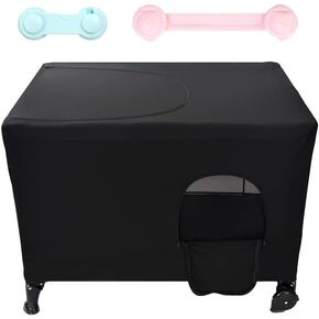 Katai - Premium Pack N Play Blackout Canopy Tent - Travel Accessories for Crib Cover - with 2 Baby Safety Locks