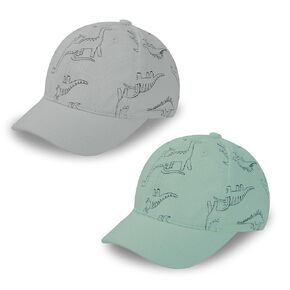 2 Packs Toddler Baseball Hat Baby Baseball Cap Kids Boys Girls Dinosaur Hats Infant Baseball Cap 0-6T White Dino&Navy Dino S