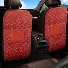 PU Car Seat Back Protector for Toyota Camry XSE/XLE/SE/LE/Hybrid 2025, Anti-Kick Waterproof Scratch Resistant Pad Easy to Clean Automotive Interior Accessories,Black