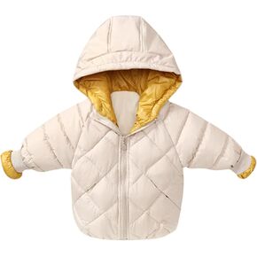 Kids Winter Latest Thicken Hooded Jacket Toddler Kids Baby Boys Girls Winter Warm Solid Coats Ears Hooded Padded