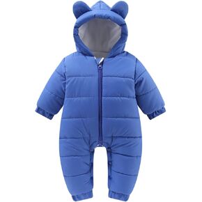 Toddler Boys Girls Down Jacket Romper Winter Lightweight Water-Resistant Zip Coats Windproof Light Puffer Padded Outwear