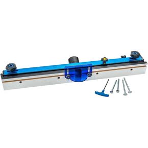 Router Table Fence – w/Micro-Adjustment Knob – Set Includes Router Fence Dust Port, Bit Guard, MDF Fences, Joinery Bars, & More – Aluminum Router Table Accessories