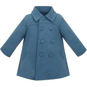 Panegy Girls Winter Woolen Coat Toddler Cute Thick Button Down Jacket Overcoat Outwear 2-8 Years