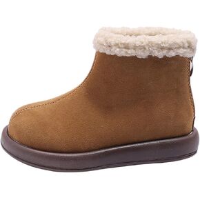 BILIKEYU Kids Snow Boots Boys Girls Zipper Soft Winter Ankle Boots with Warm Fuzzy Lined for Baby/Toddler/Little Kid/Big Kid