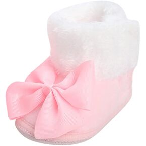 Toddler Girl Rain Boots Soft Baby Shoes Plus Velvet Thick Non Slip Cotton Shoes