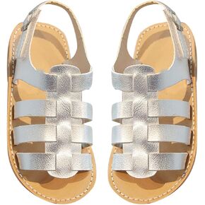girls sandal Sandal Open Toe Summer PU Leather Sandal Slip On Princess Flat Sandals Flower Shoes For Kids