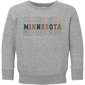 Stacked Minnesota Kids Sweatshirt Toddler