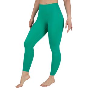 Yogalicious High Waist Squat Proof Criss Cross V-Back Ankle Length Leggings - Deep Lichen Green Lux 25" - Small in Saudi Arabia