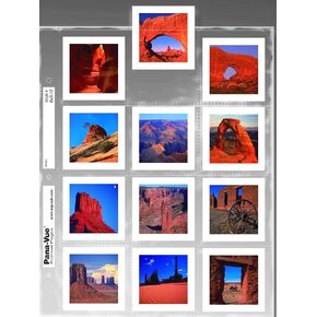 Archival Slide Pages Top Load Holds 12-2 1/4 X 2 1/4 Slides -100 Pack