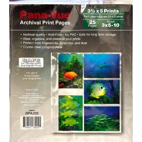 Archival Print Page (3.5 x 5, 25 Pages, Holds 10 Prints per Page)