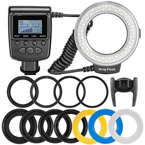 RF550D MACRO LED RING ضوء فلاش Nikon Canon Olympus DSLR CAMERA