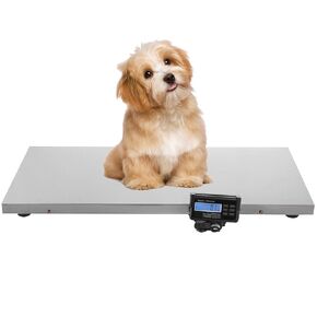 660lbs X 0.88lbs Pet Scale, Dog/Livestock/Animal/Veterinary Scale for Large Breed, Pet Digital Scales with Overload Protection and Low Battery Indication for Packages/Luggage/Post Office