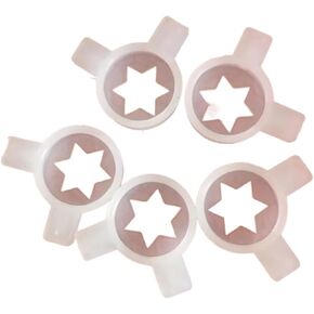 Compatible for Donper .Ice Cream Machine Ice Cream Machine Outlet Flower Nozzle Ice Cream Hexagonal Star Modeling Cap 5PCS. Modeling Cap