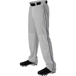 Alleson Athletic Boys Youth Baseball Pants with Braid, Charcoal/Black, Large in Saudi Arabia