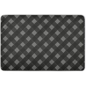 Black Plaid Extra Large Resuable Potty Training Pad Water Resistant Bed Wetting Pad Anti-Lip Cradle Mattress for Infant Baby 52" L x 34" W