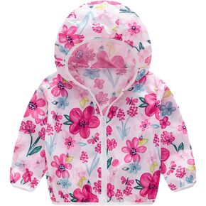 Baby Lightweight Sunscreen Hoodie Toddler Summer Fall Sun Protection Outwear Breathable Coat Jacket Zip Windbreaker