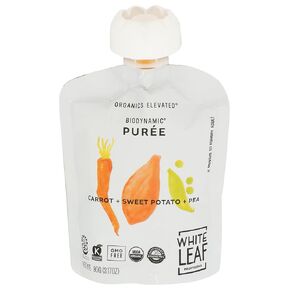 White Leaf Provisions Organic Carrot Sweet Potato Pea Baby Food, 3.17 OZ