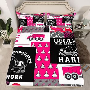 Cute Train Bed Sheets Gifts for Kids Boys Funny Trains Car Twin Bedding Set Vintage Smoking Steam Engine Fitted Sheet for Toddler Nursery Birthday Decor Sheets for All Seasons, No Top Sheet