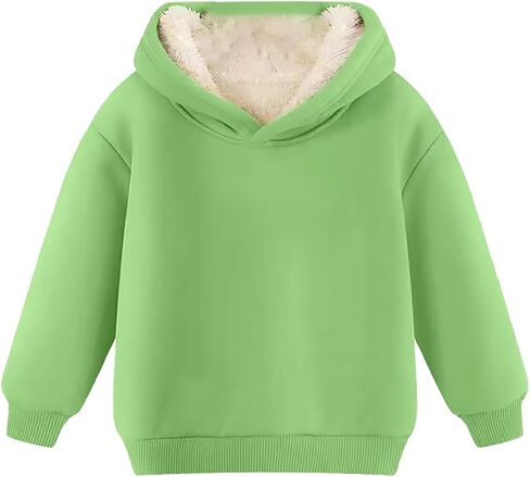 Fleece f𝘂r ذوي الياقات هوديي معاطف الأولاد للأطفال البنات القطن لينة طويلة الأكمام الطويلة جاكيتات السحب قمم من النوع الثقيل in Kuwait