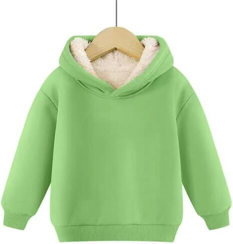 Fleece f𝘂r ذوي الياقات هوديي معاطف الأولاد للأطفال البنات القطن لينة طويلة الأكمام الطويلة جاكيتات السحب قمم من النوع الثقيل in Kuwait