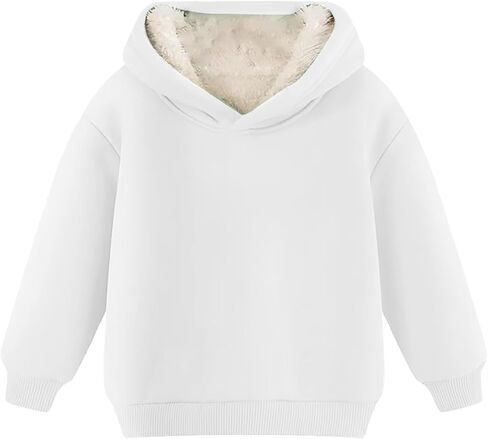 Fleece f𝘂r ذوي الياقات هوديي معاطف الأولاد للأطفال البنات القطن لينة طويلة الأكمام الطويلة جاكيتات السحب قمم من النوع الثقيل in Kuwait