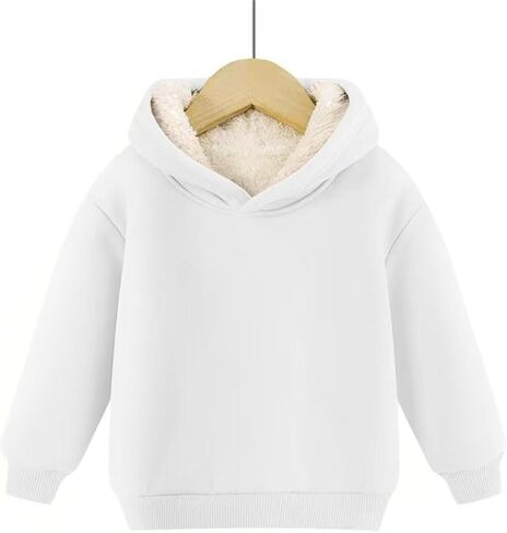 Fleece f𝘂r ذوي الياقات هوديي معاطف الأولاد للأطفال البنات القطن لينة طويلة الأكمام الطويلة جاكيتات السحب قمم من النوع الثقيل in Kuwait