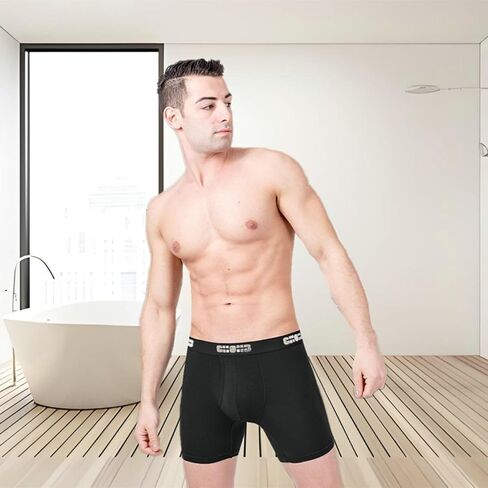CHOHB Men's Underwear Micro Modal 3 Pack Boxer Briefs Men Fly in Saudi Arabia