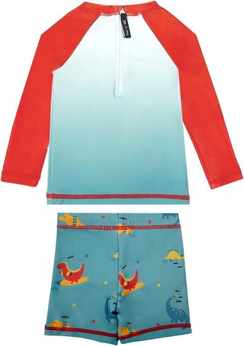 weVSwe Baby Swimsuit Boy UPF 50+ Rash Guard Shirt Trunk Set UV Protection Bathing Suit 0-6 Years in Kuwait