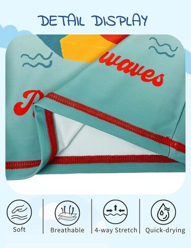 weVSwe Baby Swimsuit Boy UPF 50+ Rash Guard Shirt Trunk Set UV Protection Bathing Suit 0-6 Years in Kuwait